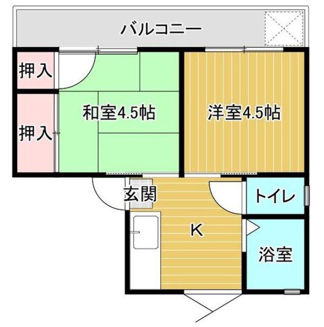 リヴェール栄町通(2K/3階)の間取り写真