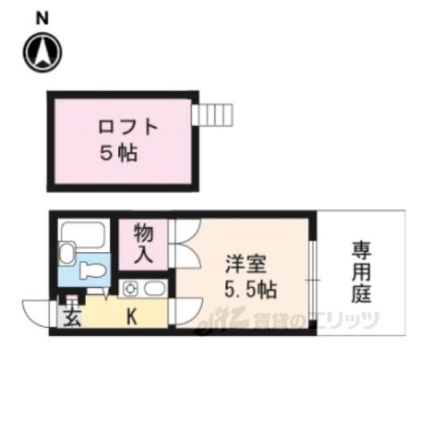レオパレス山科第8(1K/1階)の間取り写真