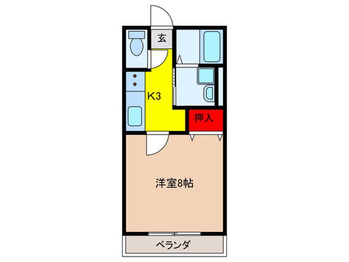 CASAESPERANZA(1K/2階)の間取り写真