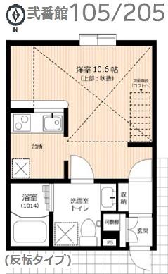 プリマメッツァ弐番館(ワンルーム/1階)の間取り写真