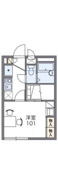 レオパレスフローラAI(1K/2階)の間取り写真