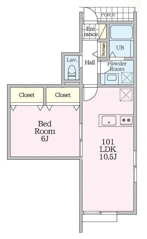 リビエラ(1LDK/1階)の間取り写真