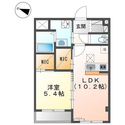 フェリオ(1LDK/1階)の間取り写真