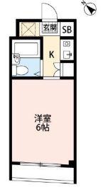 メゾン花村(ワンルーム/4階)の間取り写真