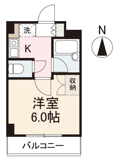 プレシャスタイム錦町(1K/4階)の間取り写真