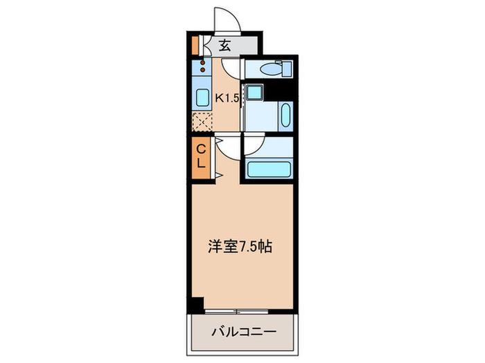 EMパレス田園調布(1K/2階)の間取り写真