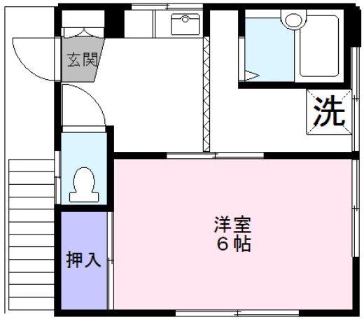 ハイツ柴田(1K/2階)の間取り写真