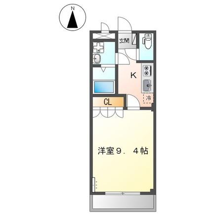 グローリアスII番館(1K/1階)の間取り写真