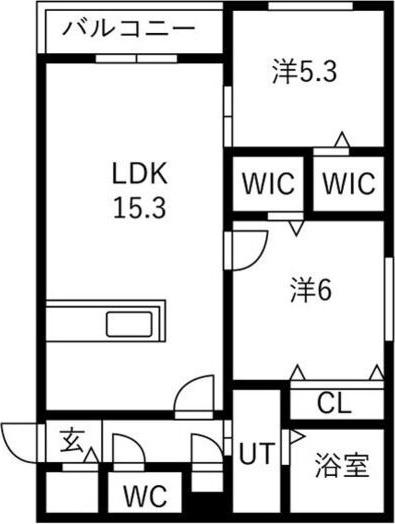 ALIVIS菊水(2LDK/2階)の間取り写真
