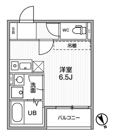 TS CUORE 調布(ワンルーム/1階)の間取り写真