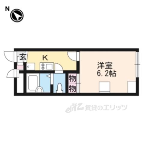 レオパレスMATE(1K/1階)の間取り写真