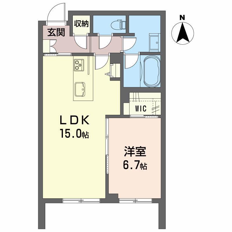ベレオ ラ・カシータ(1LDK/1階)の間取り写真