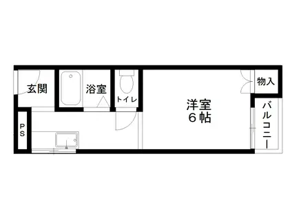 シャ・トリコロール千里丘東(1K/3階)の間取り写真