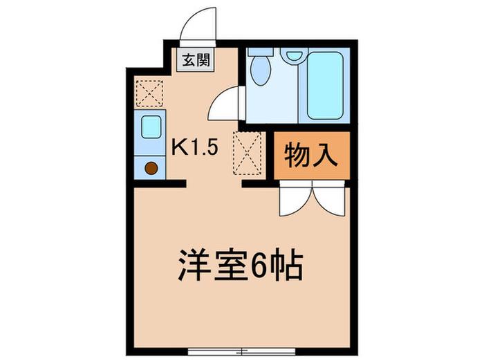 メゾン御塔坂(1K/2階)の間取り写真