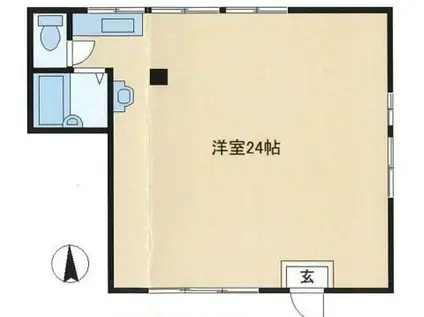 メゾンローズ(ワンルーム/1階)の間取り写真