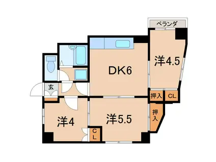 シエナ福島(3DK/3階)の間取り写真