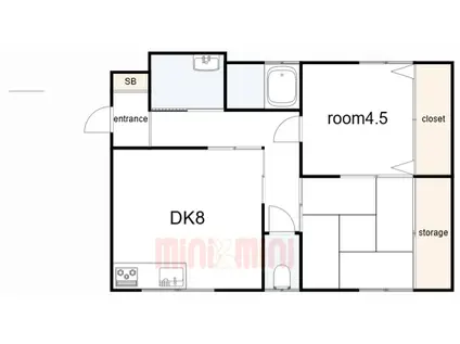 アットホーム長田(2DK/2階)の間取り写真