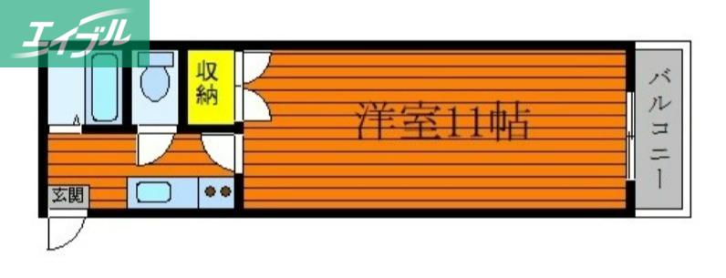 アメニティー21(1K/3階)の間取り写真