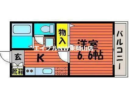 ラフォーレ(1K/1階)の間取り写真