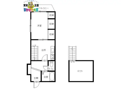 Rビジョン本尾(1K/1階)の間取り写真