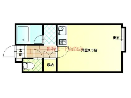 メゾンギンガ(ワンルーム/2階)の間取り写真