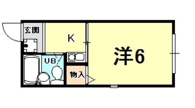 ハイツプチ(1K/2階)の間取り写真