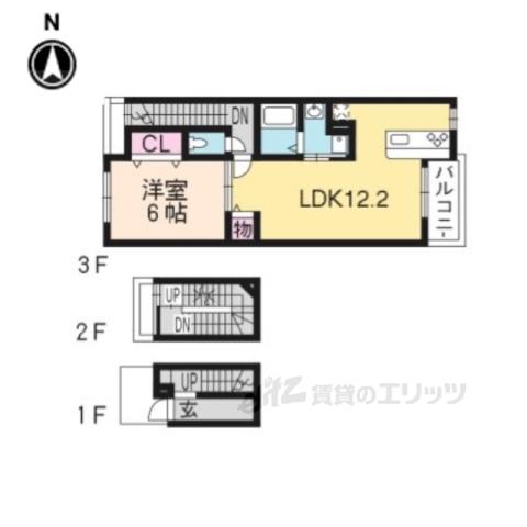 パールアイランド(1LDK/3階)の間取り写真