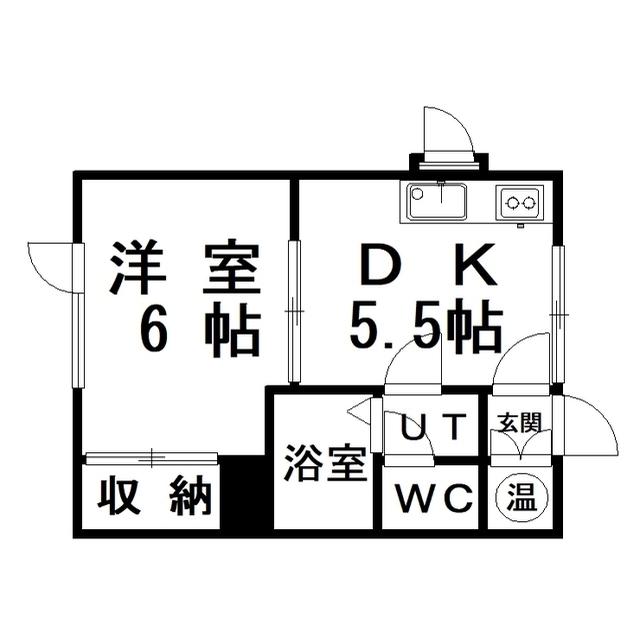 コスモヴィラ(1DK/2階)の間取り写真