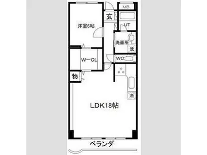 グローバル高田(1LDK/3階)の間取り写真