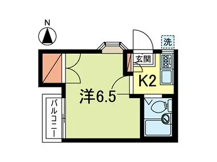 サンハイム八幡山(1K/1階)の間取り写真