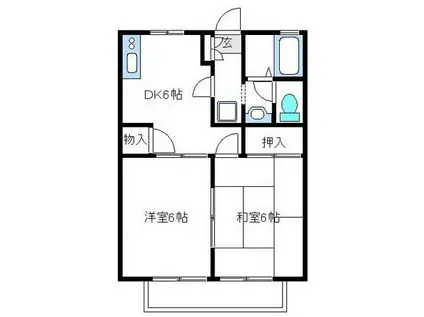 アイムOGAWA(2DK/1階)の間取り写真