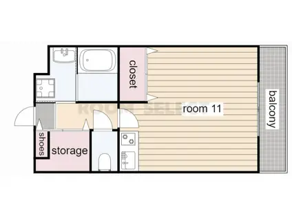 パークステージ中村(ワンルーム/3階)の間取り写真