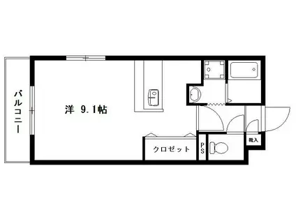 グランストークLOCO(1K/2階)の間取り写真