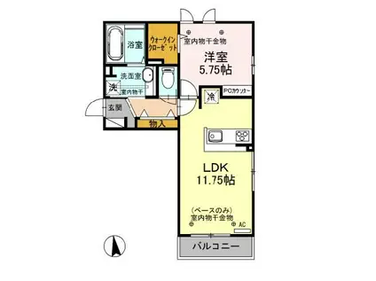 MAISON DE KAZU(1LDK/3階)の間取り写真