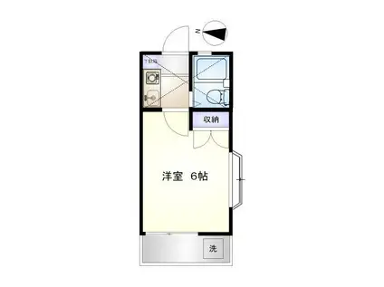 遠藤ニューエスタ21(1K/2階)の間取り写真