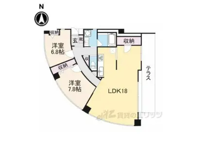 欅コート(2LDK/1階)の間取り写真