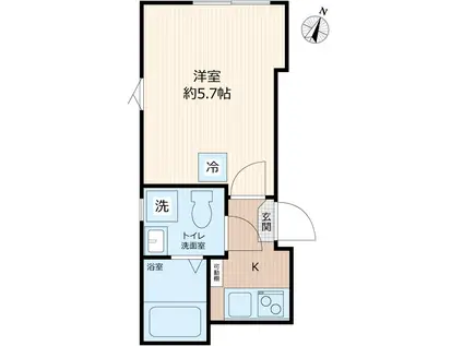 メゾンド・アヴェニール亀有(1K/1階)の間取り写真