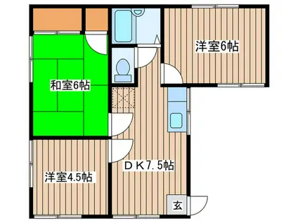 ラ・メゾン湘南(3DK/2階)の間取り写真