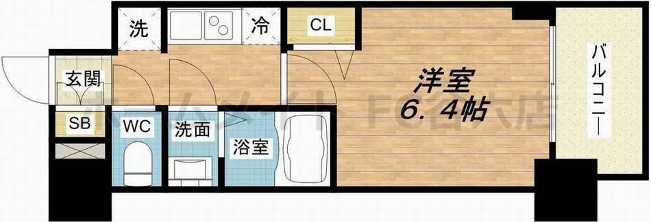 プレサンス新大阪ジェイズ(1K/9階)の間取り写真