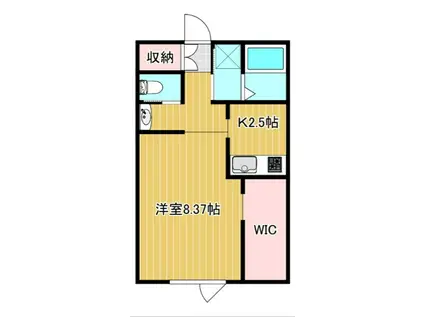 リトルフォレスト(1K/2階)の間取り写真