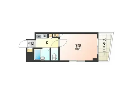 KSマンション(1K/3階)の間取り写真