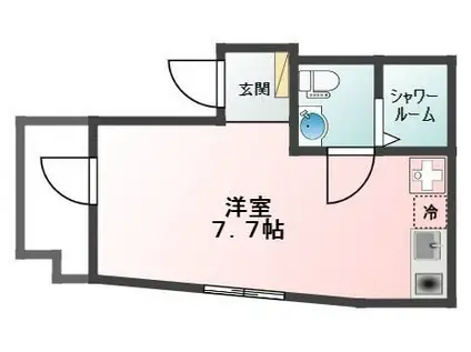 GLANZWING音羽(ワンルーム/1階)の間取り写真