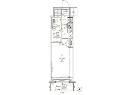LOG永代橋(1K/12階)の間取り写真
