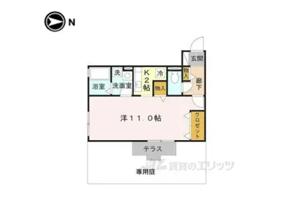 エイトキューブ(1K/1階)の間取り写真