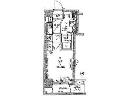 ヴェルト墨田ノース(1K/4階)の間取り写真