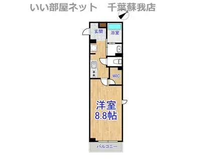 ディビーノ ルクス(1K/3階)の間取り写真