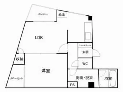 ファミール小山(1LDK/3階)の間取り写真