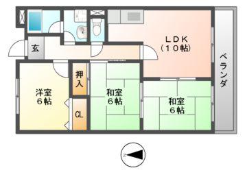 エクセレンス(3LDK/3階)の間取り写真