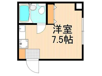 誠心VIビル(ワンルーム/2階)の間取り写真