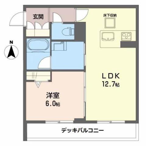クオレール(1LDK/1階)の間取り写真